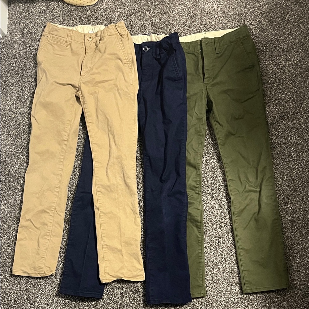 Boys Casual Pants - Tan, Navy, and Olive